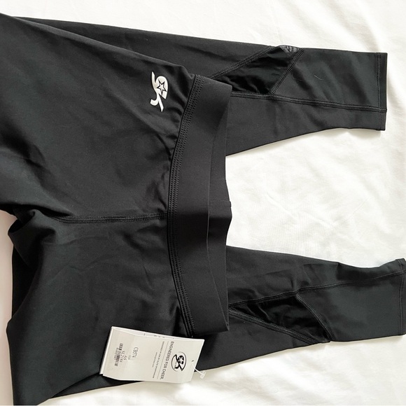 GK NWT cheer leggings mesh calf size adult small black - Picture 2 of 5